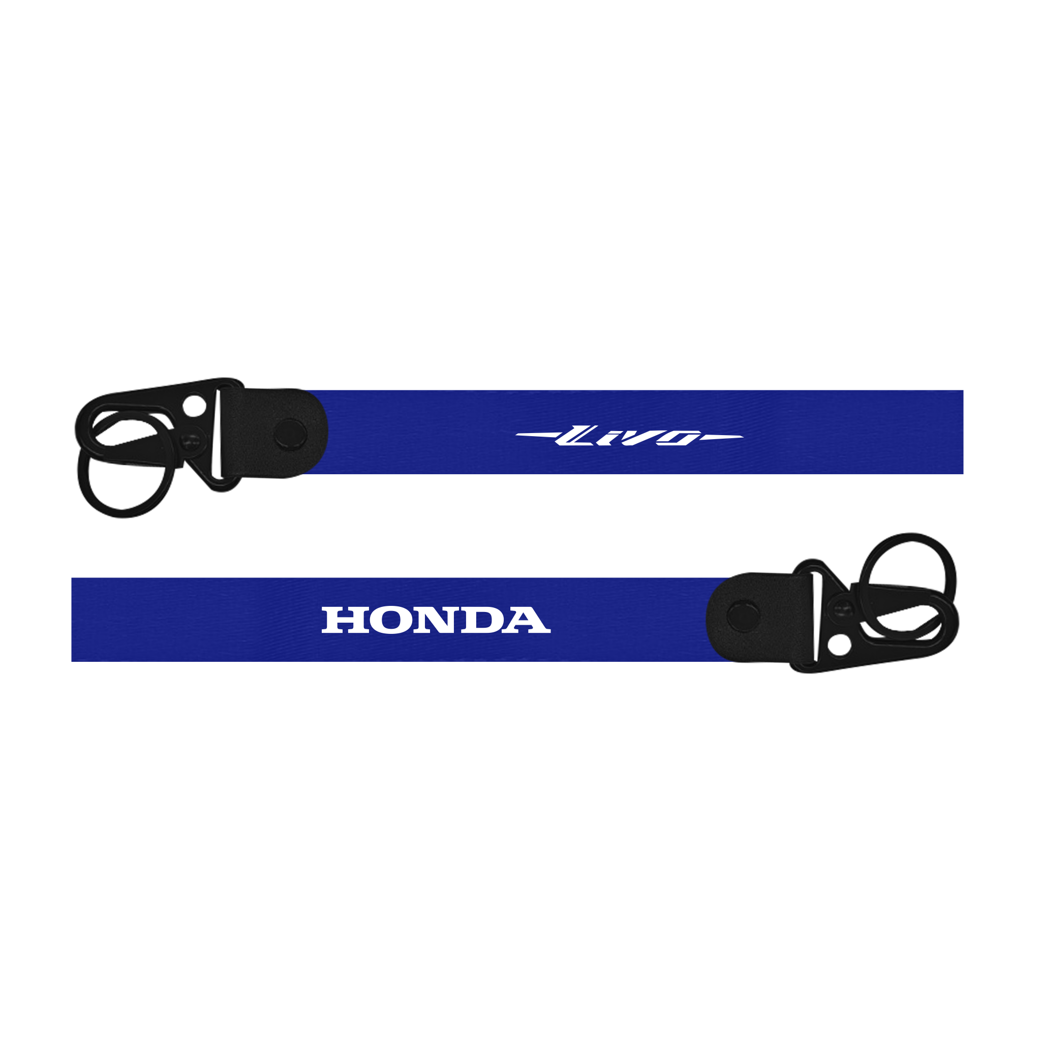 Blue lanyard with 'Honda' and 'Liva' branding on a white background