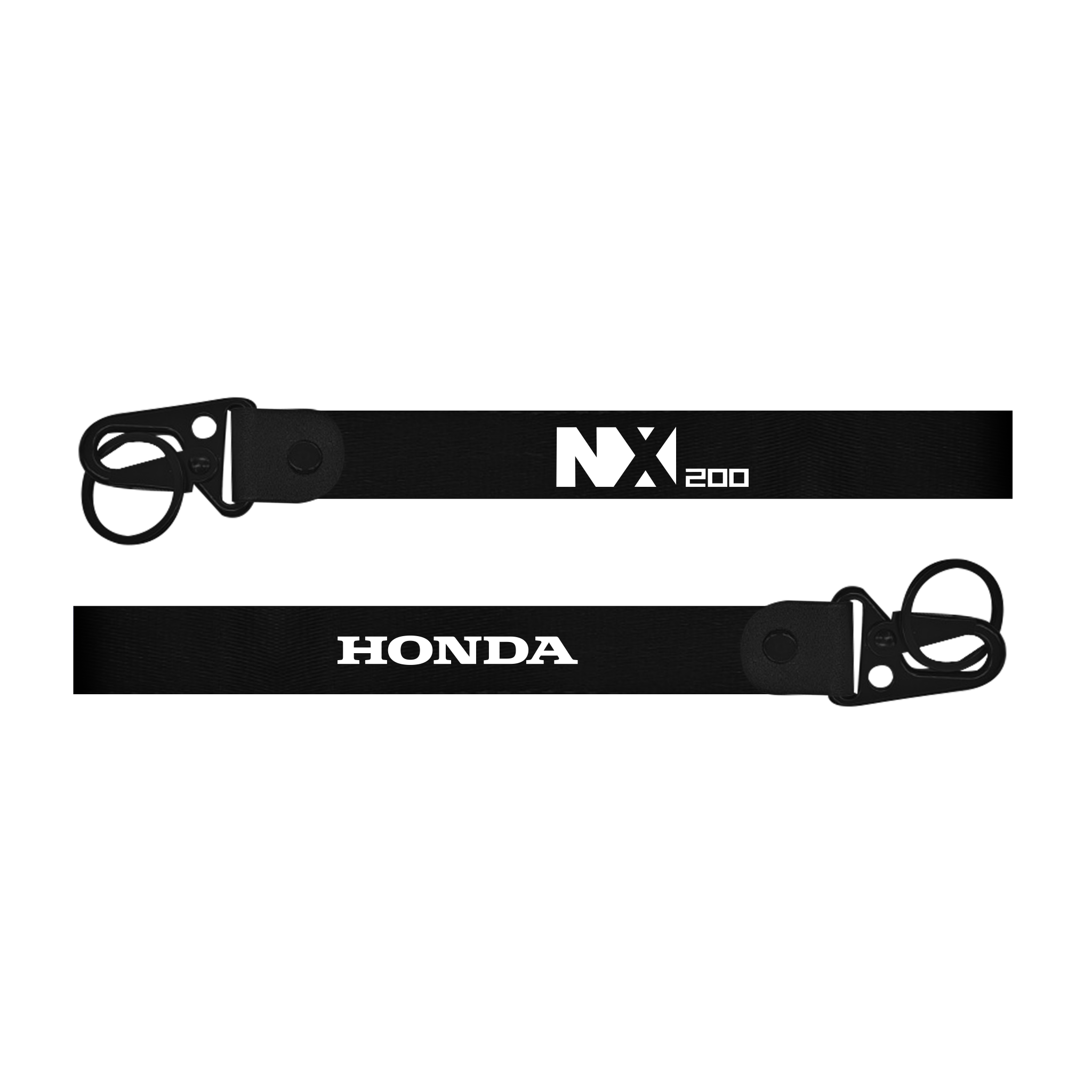 Black lanyard with 'NX200' and 'Honda' branding on a white background