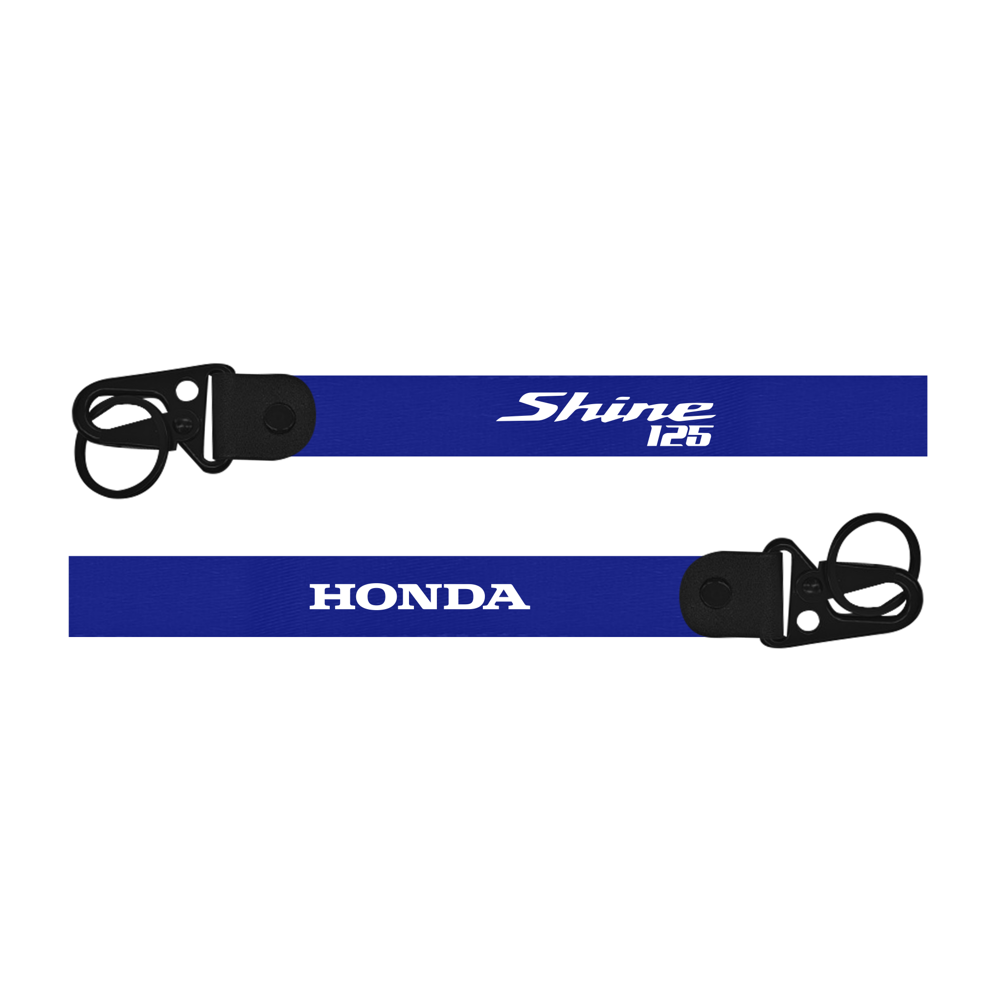 Blue lanyard with 'Shine 126' and 'Honda' branding on a white background