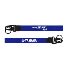 Two blue lanyards with 'RAYZR 125' and 'YAMAHA' branding on a white background.