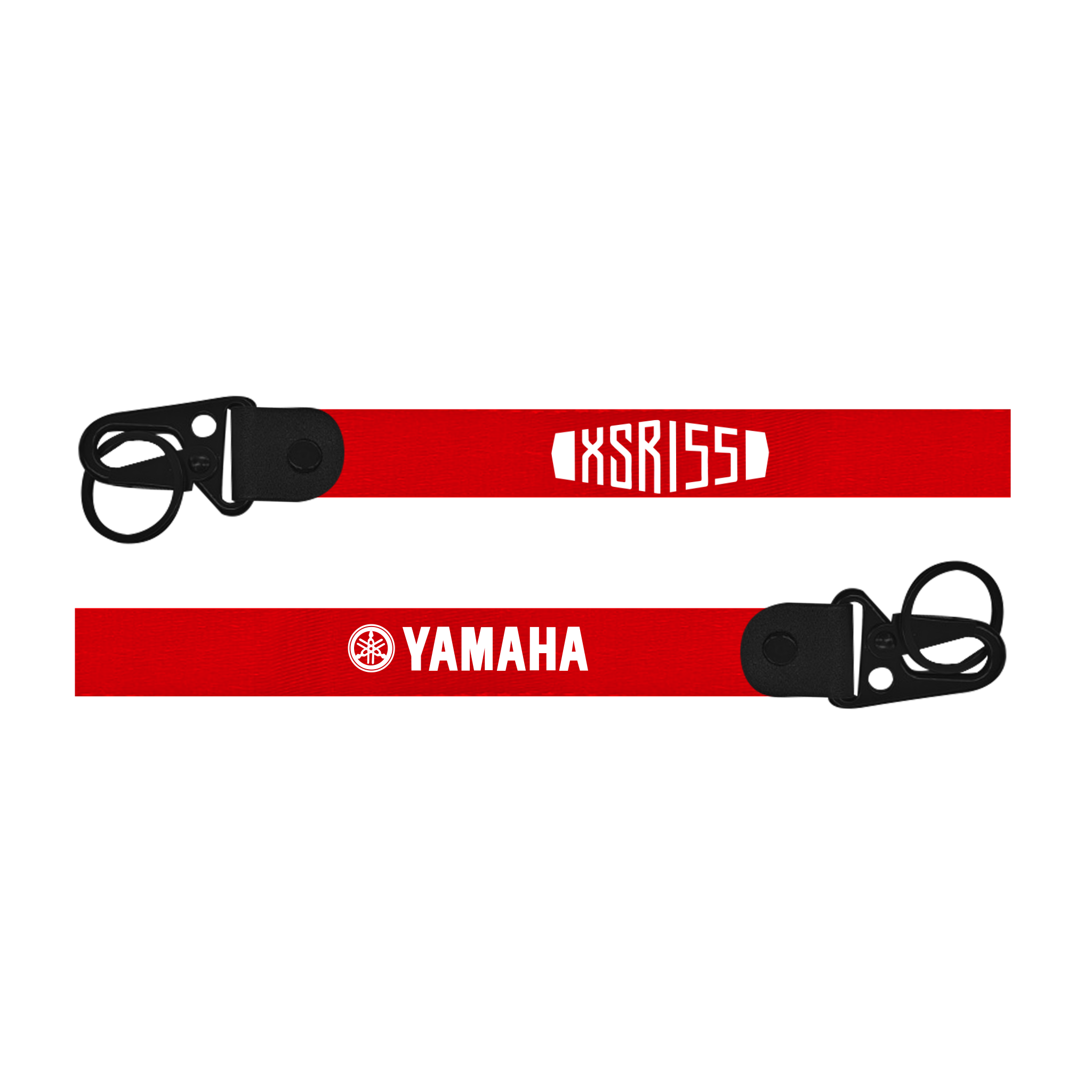 Red lanyard with 'Yamaha' and 'XSR155' branding on a white background