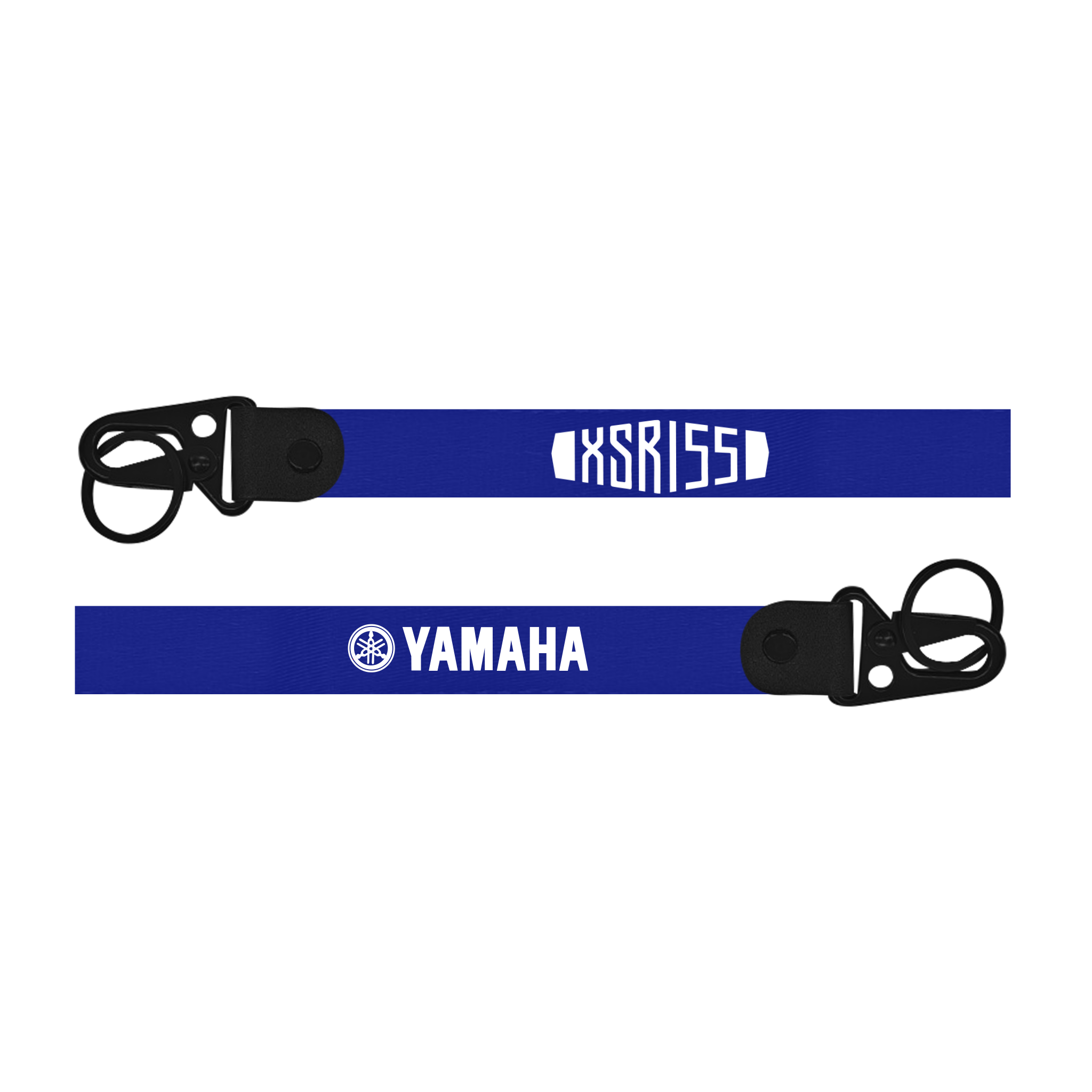 Blue lanyard with 'Yamaha' and 'XSR155' branding on a white background