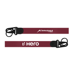 Two maroon straps with black buckles and visible branding on a white background