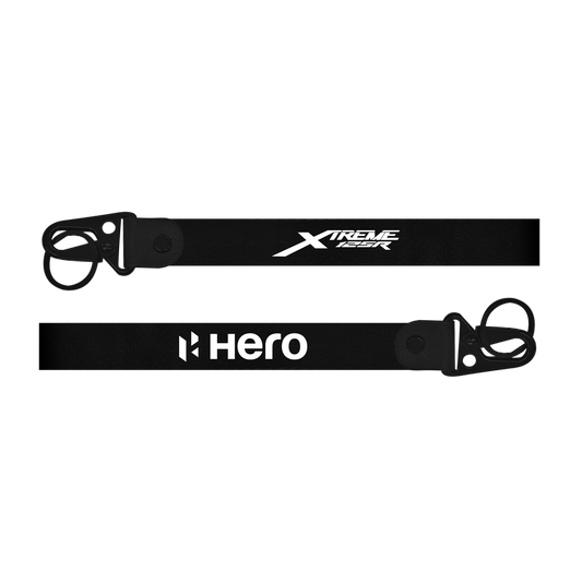 Two black straps with 'Xtreme' and 'Hero' branding on a white background