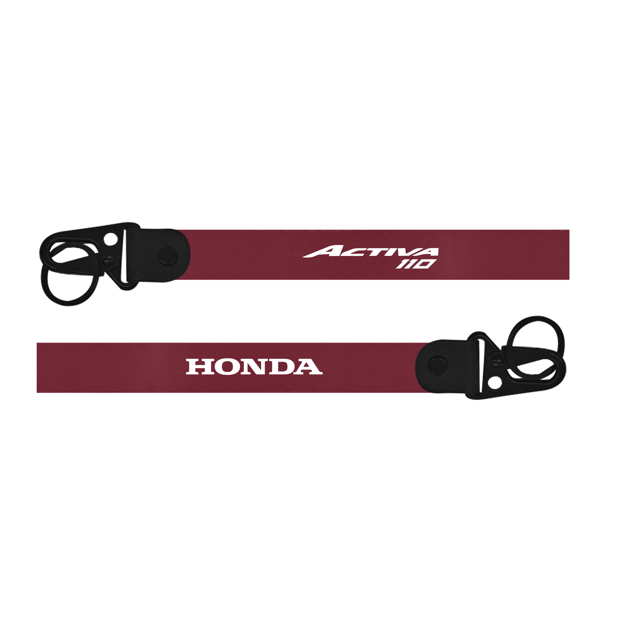 Two red lanyards with 'Activa 110' and 'Honda' branding on a white background.