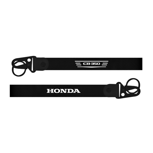 Two black lanyards with 'CB 350' and 'Honda' branding on a white background.