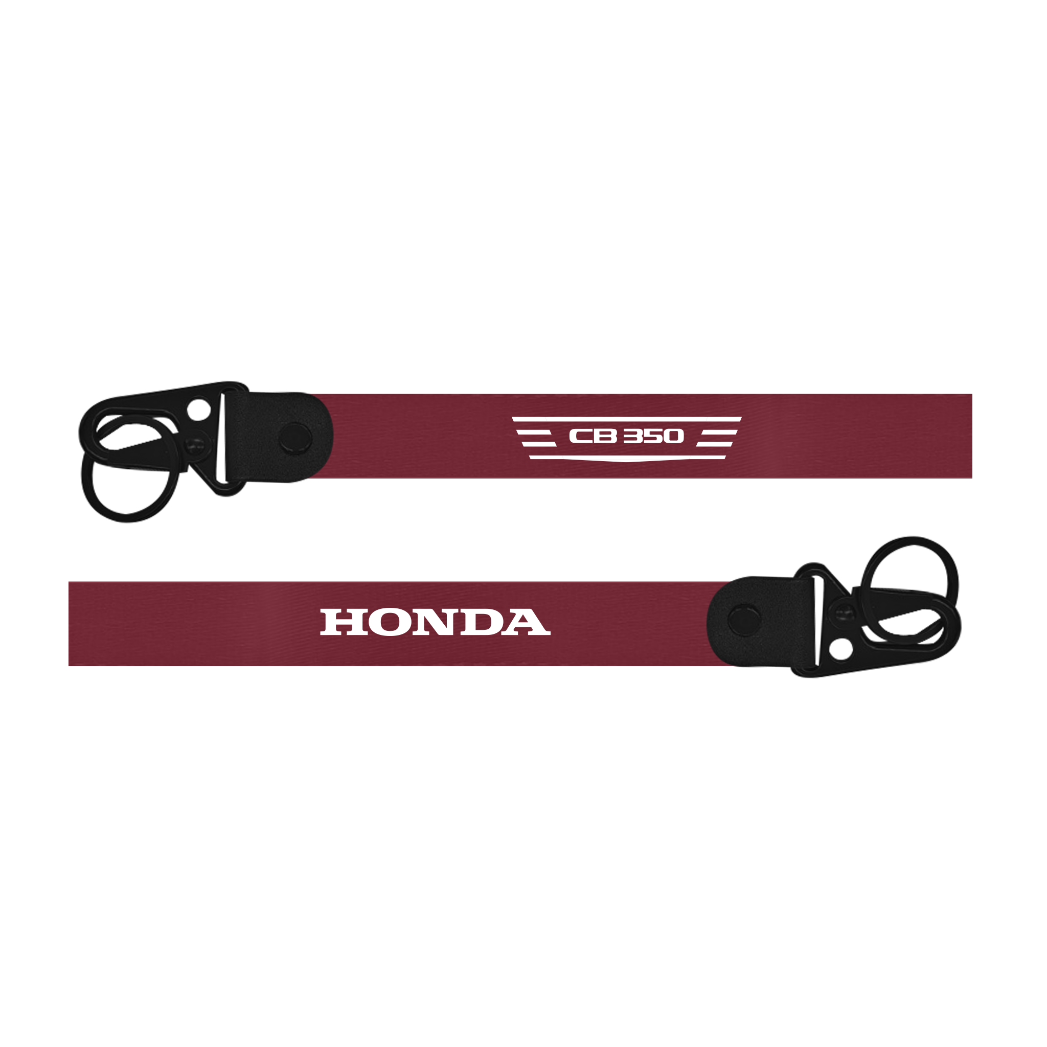 Red lanyard with 'CB 350' and 'Honda' branding on a white background