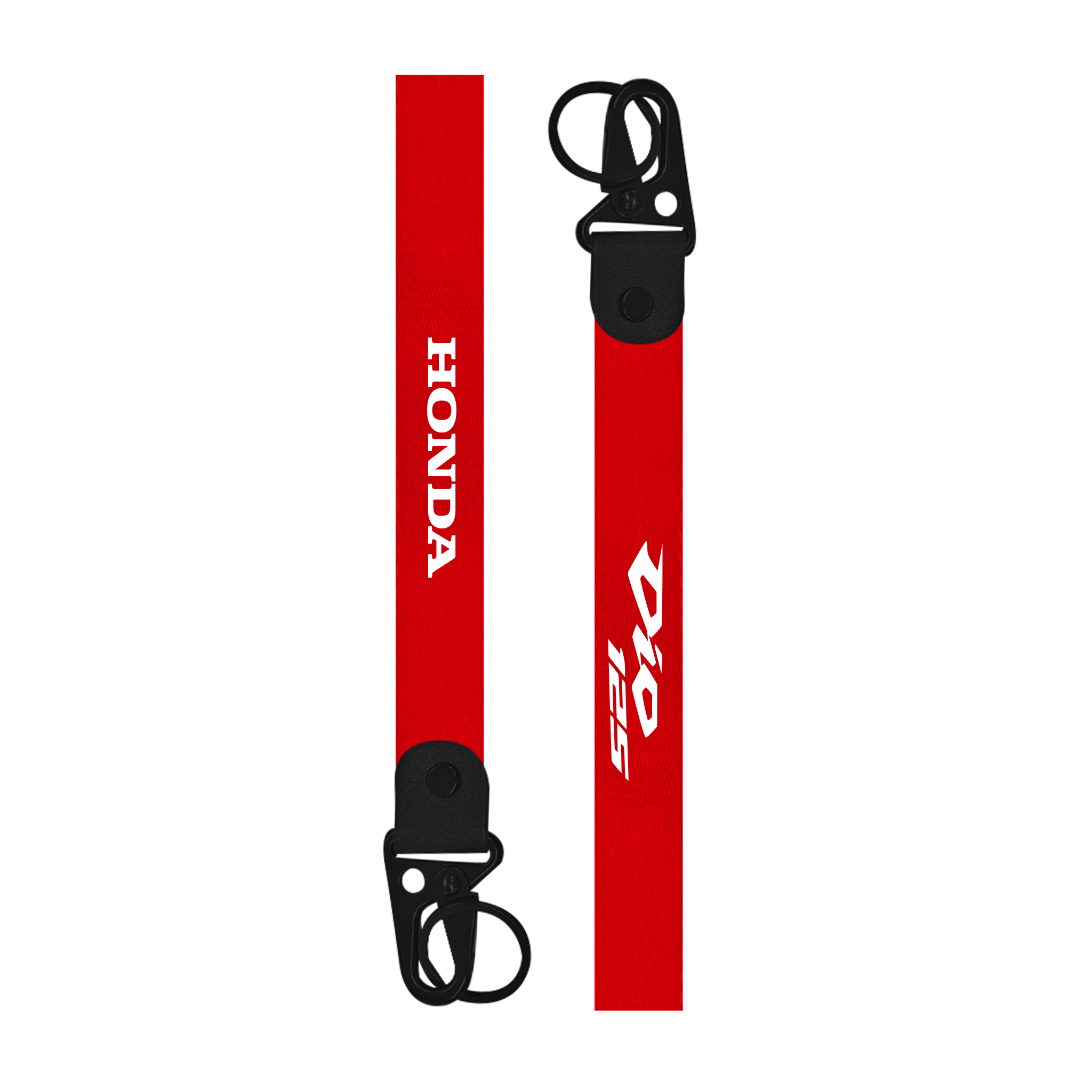 Red lanyard with 'Dio 125' and 'Honda' branding on a white background