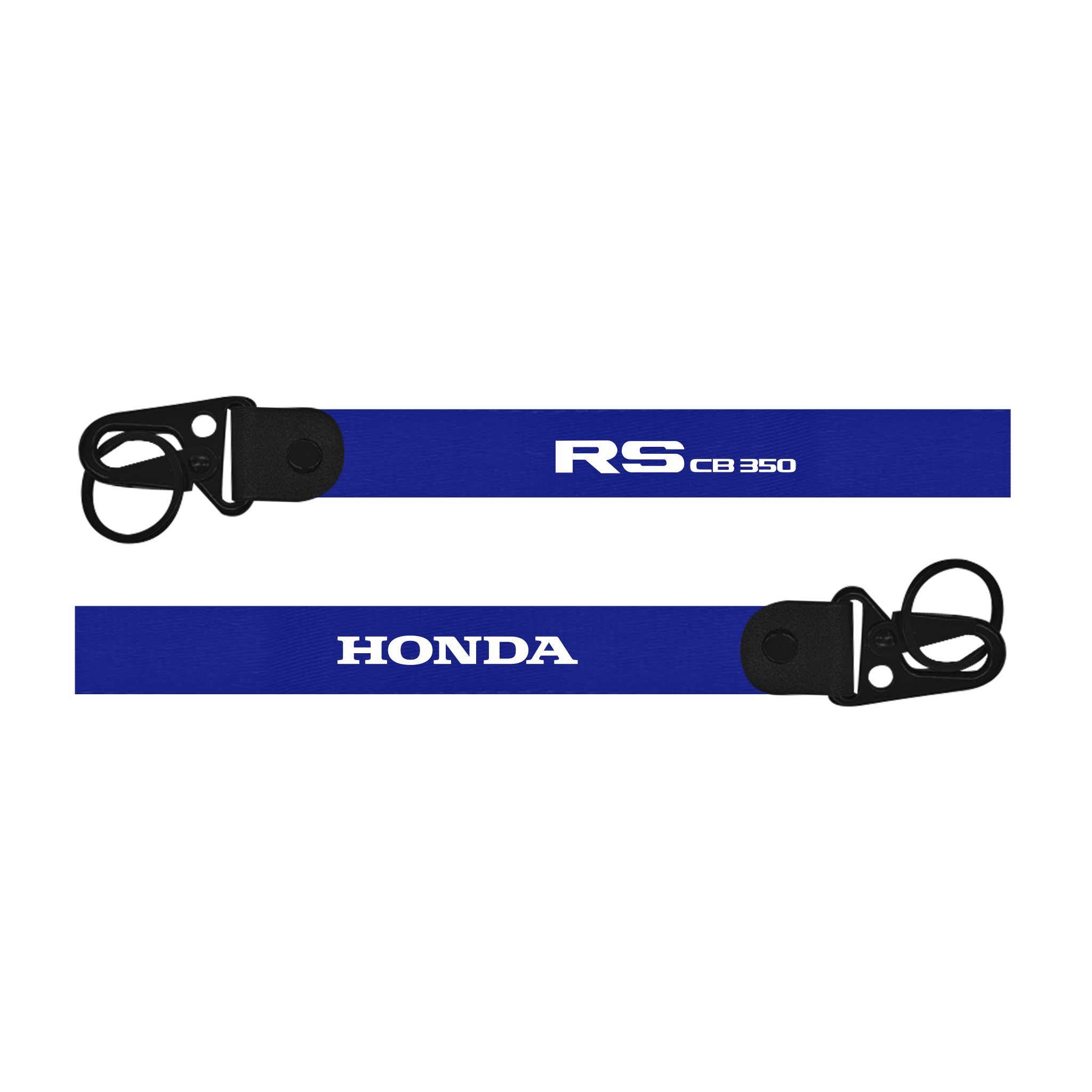 Blue lanyard with 'RS CB 350' and 'Honda' branding on a white background