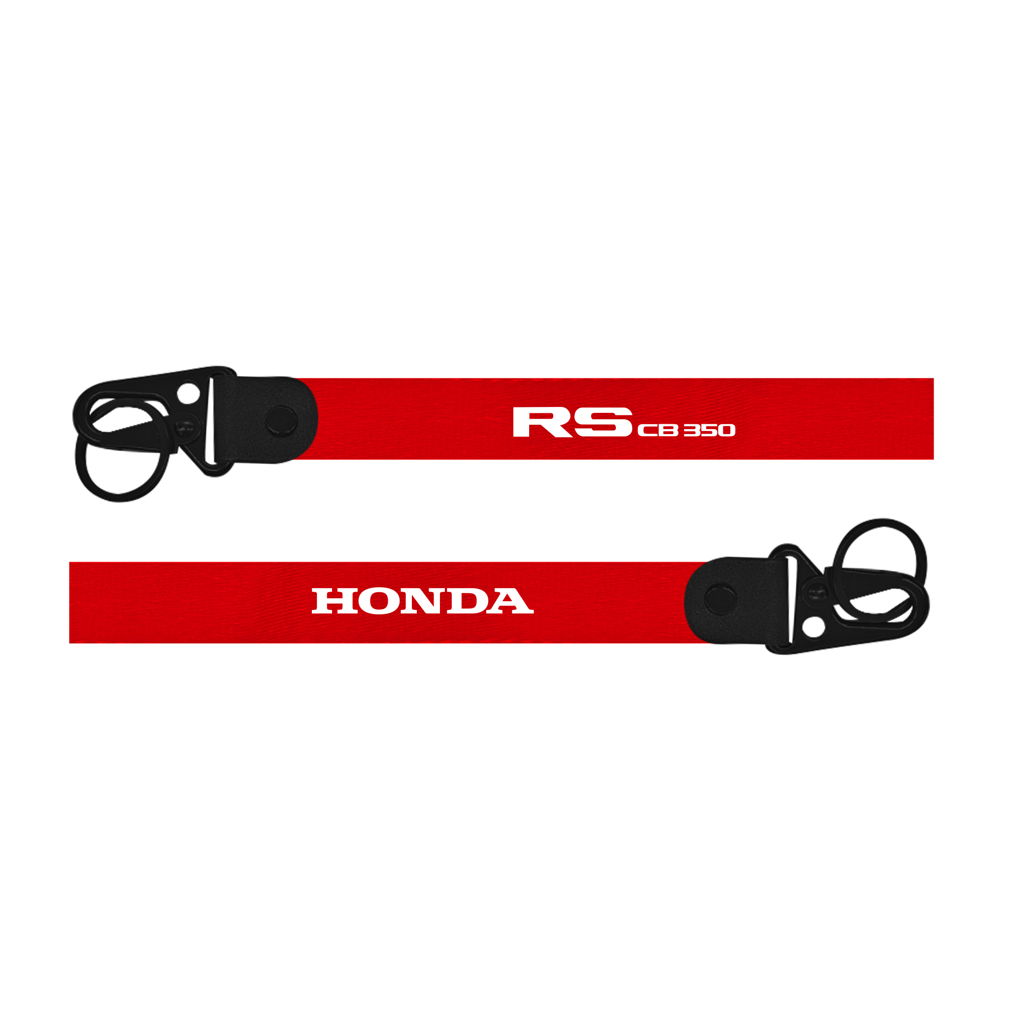 Red lanyard with 'RS CB 350' and 'Honda' branding on a white background