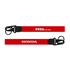 Red lanyard with 'RS CB 350' and 'Honda' branding on a white background