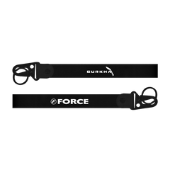 Two black belts with 'Gurkha' and 'Force' branding on a white background