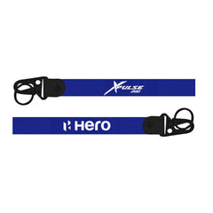 Two blue lanyards with 'Hero' and 'Xpulse' branding on a white background