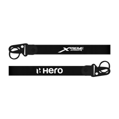 Hero Xtreme keychain  black straps with 'Xtreme' and 'Hero' branding on a white background