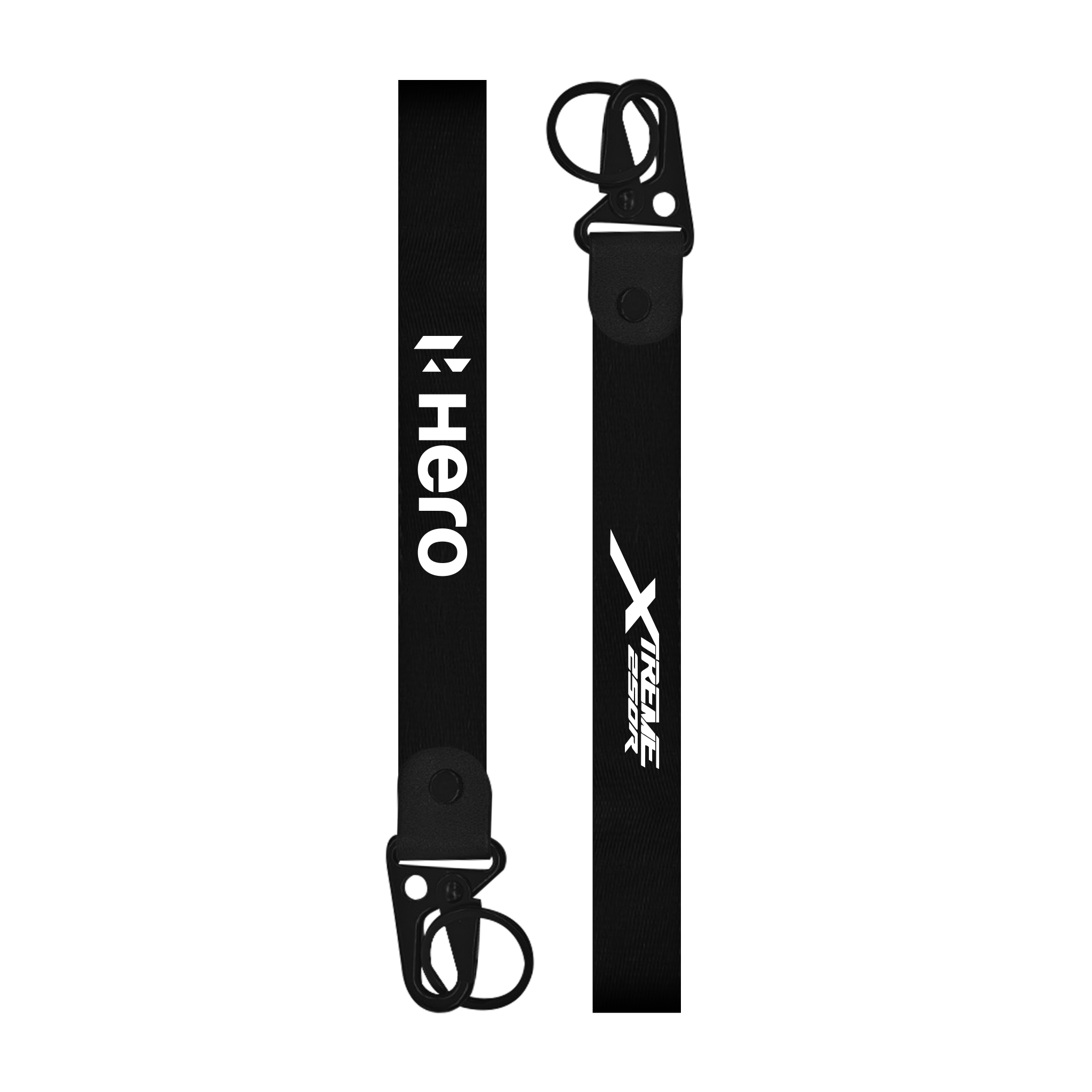 black bike keychain lanyard strap 