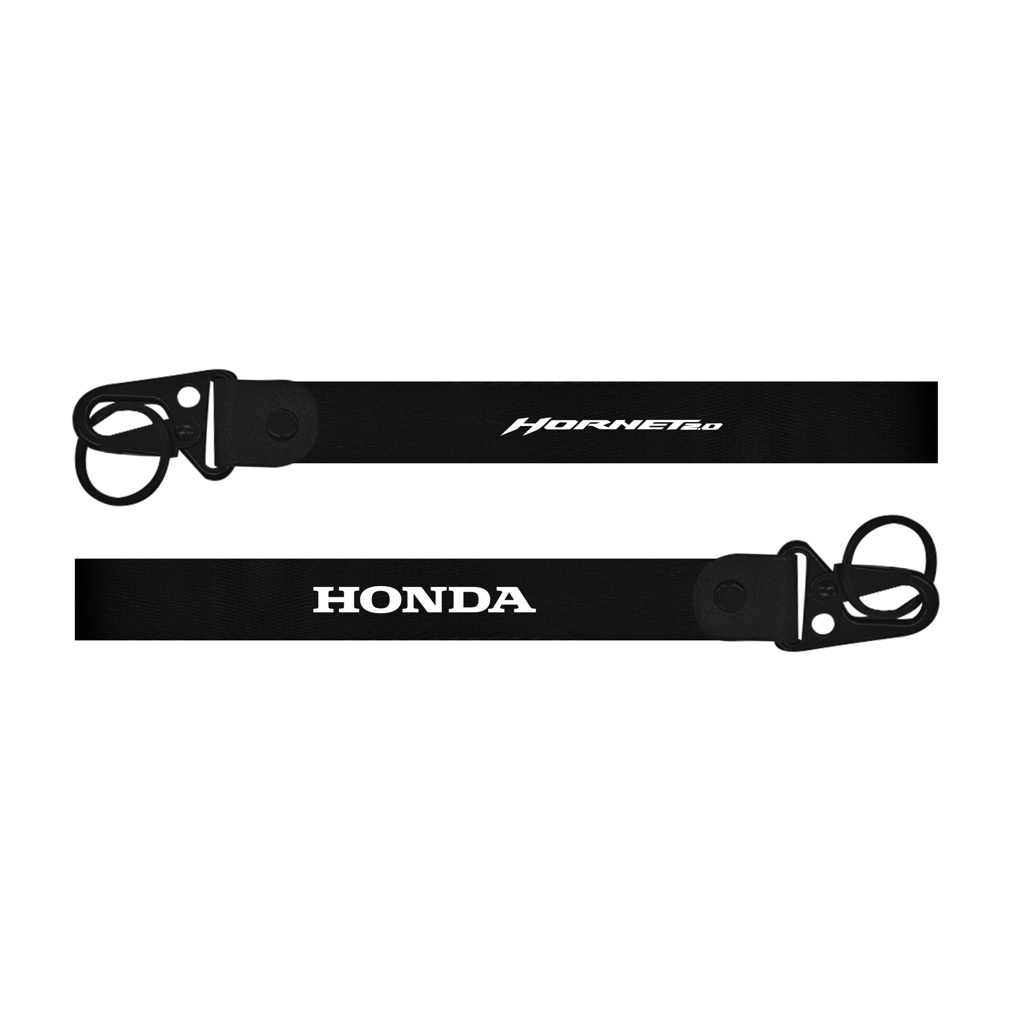 Honda Hornet custom fabric bike keychain lanyard with printed name and phone number