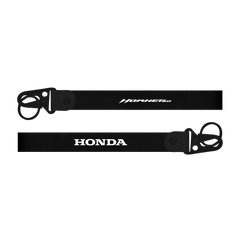 Honda Hornet custom fabric bike keychain lanyard with printed name and phone number