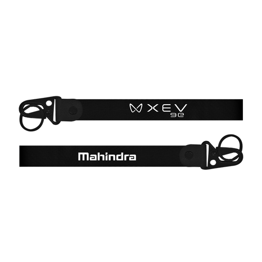 Mahindra XEV 9e custom fabric car keychain lanyard strap with strong metal hook