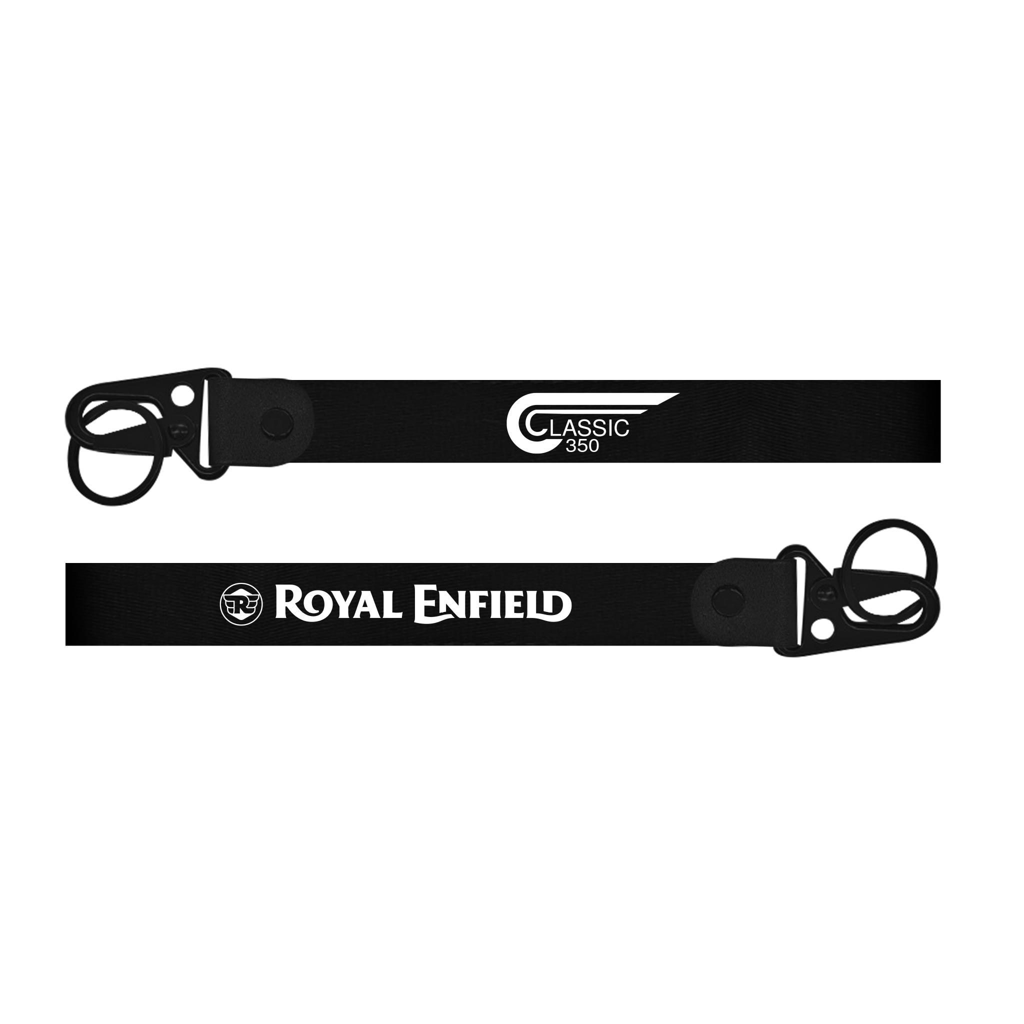 black Royal Enfield Classic 350 custom bike keychain lanyard strap