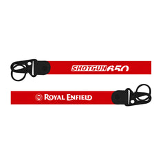 Royal Enfield Shotgun 650 bike Keychain one labeled 'Shotgun 650' and the other 'Royal Enfield', on a white background.