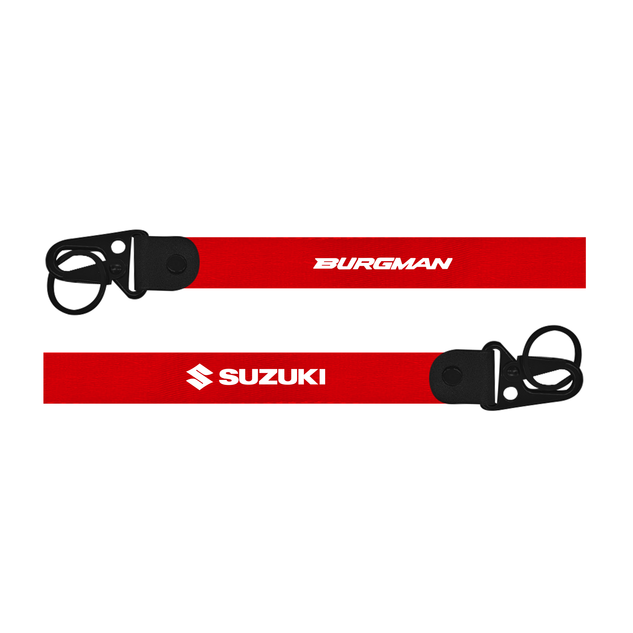 Suzuki Burgman custom scooter keychain lanyard strap red