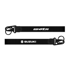 Suzuki Gixxer fabric custom bike keychain lanyard strap Black