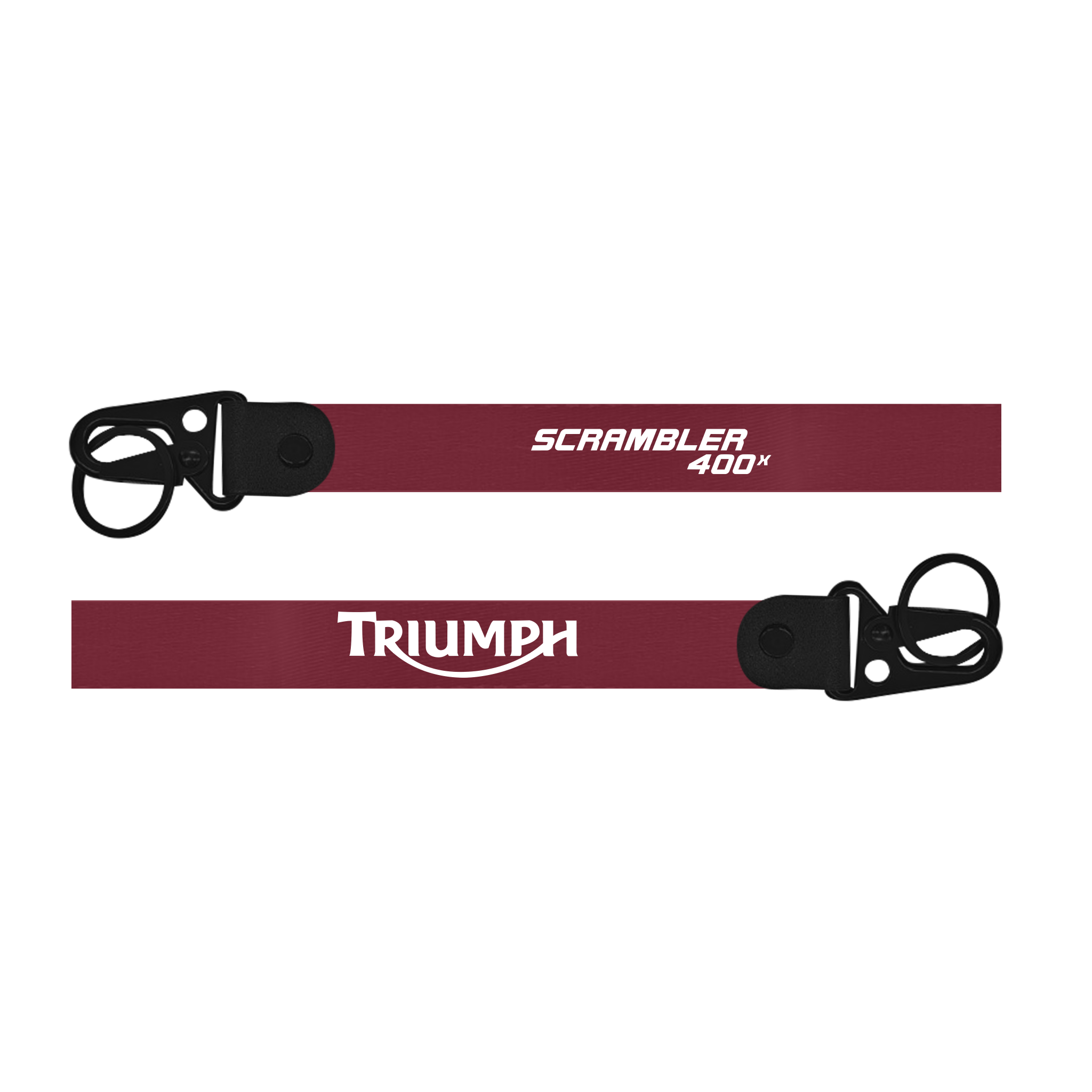 Triumph Scrambler 400 custom fabric bike keychain lanyard strap Maroon