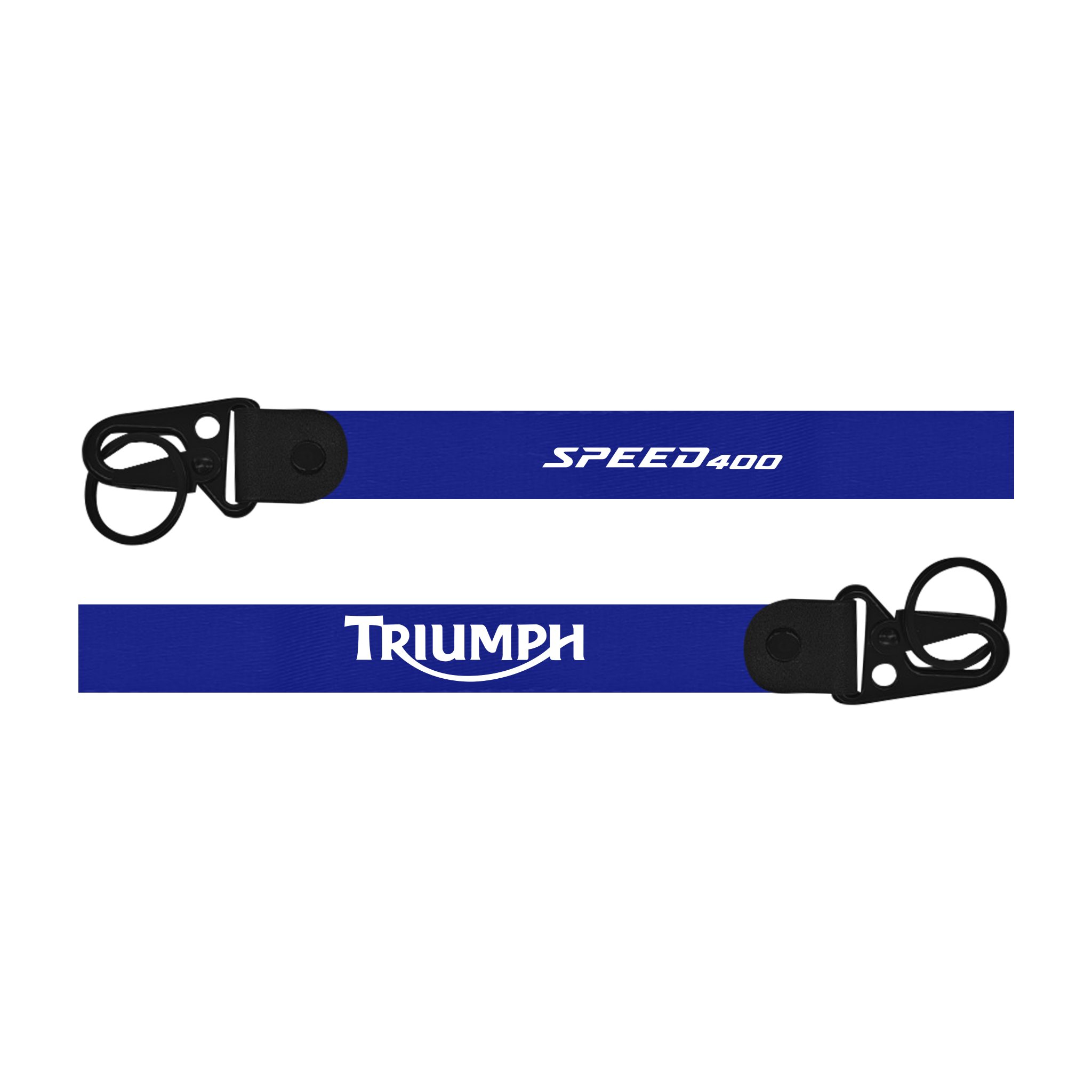 Triumph Speed 400 custom fabric bike keychain lanyard strap Blue