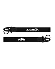 Black lanyard with KTM Racing logo on a white background