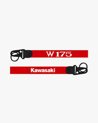 Red lanyard with 'Kawasaki' and 'W175' text on a white background