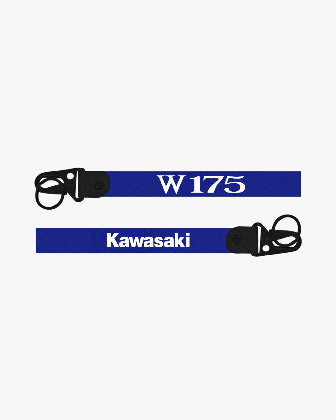 Kawasaki W175 lanyard design on a white background