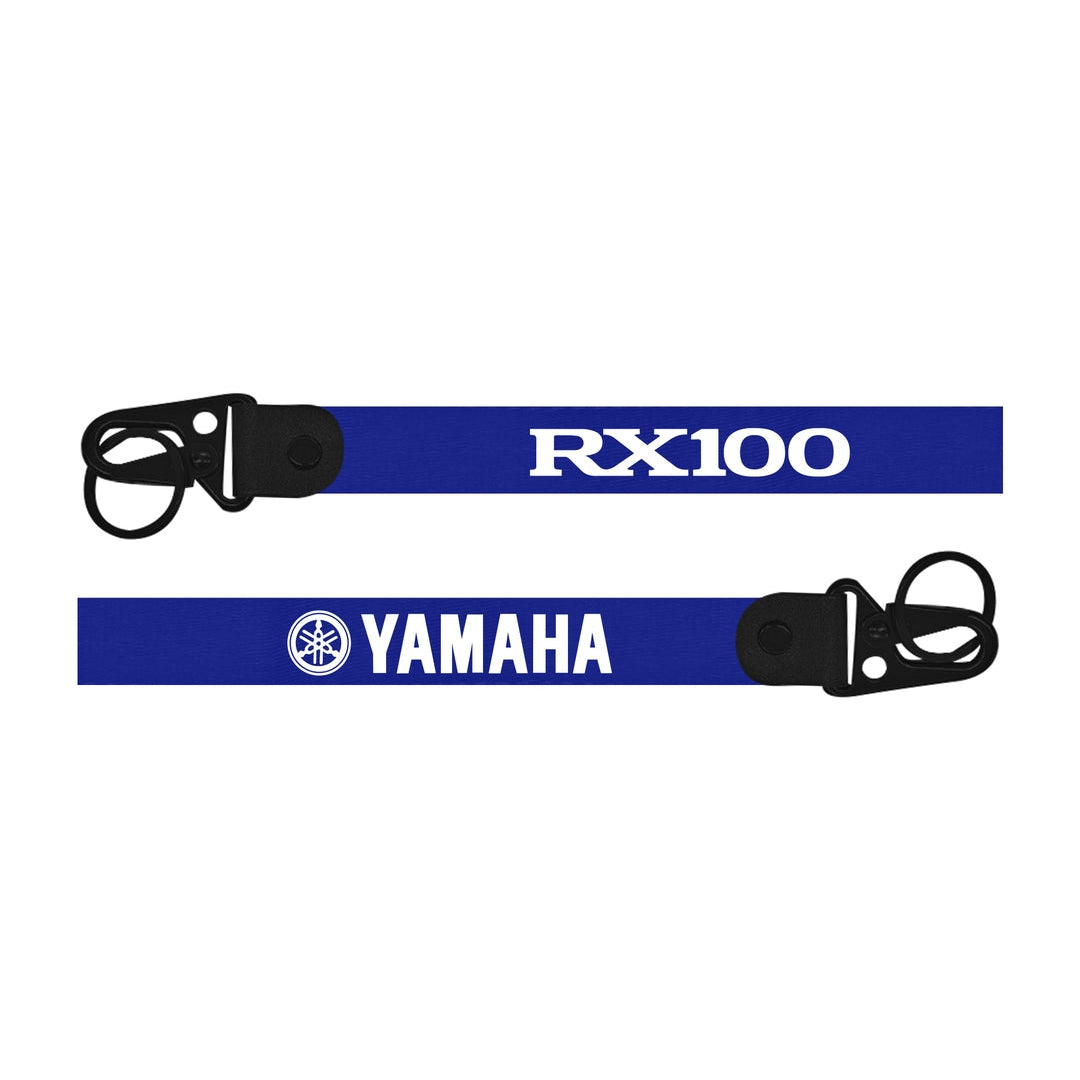 Yamaha RX100 keychain on a white background