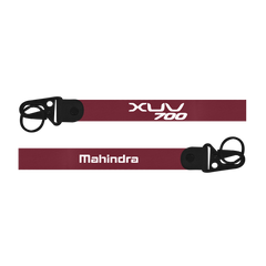 Maroon lanyard with 'XUV 700' and 'Mahindra' branding on a white background