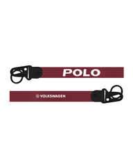 Maroon lanyard with 'POLO' and Volkswagen logos on a white background