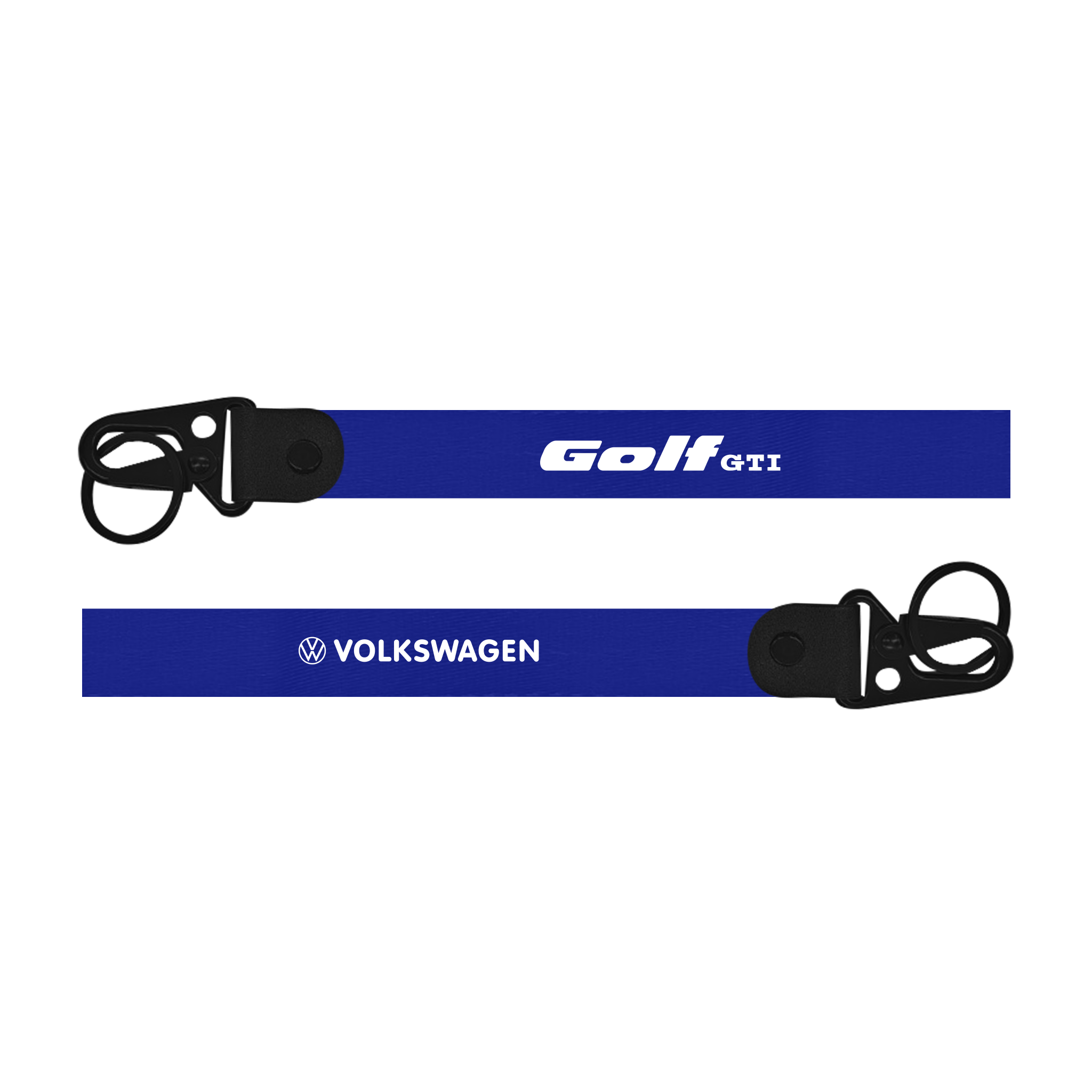Two blue lanyards with 'Golf 3TI' and 'Volkswagen' branding on a white background.